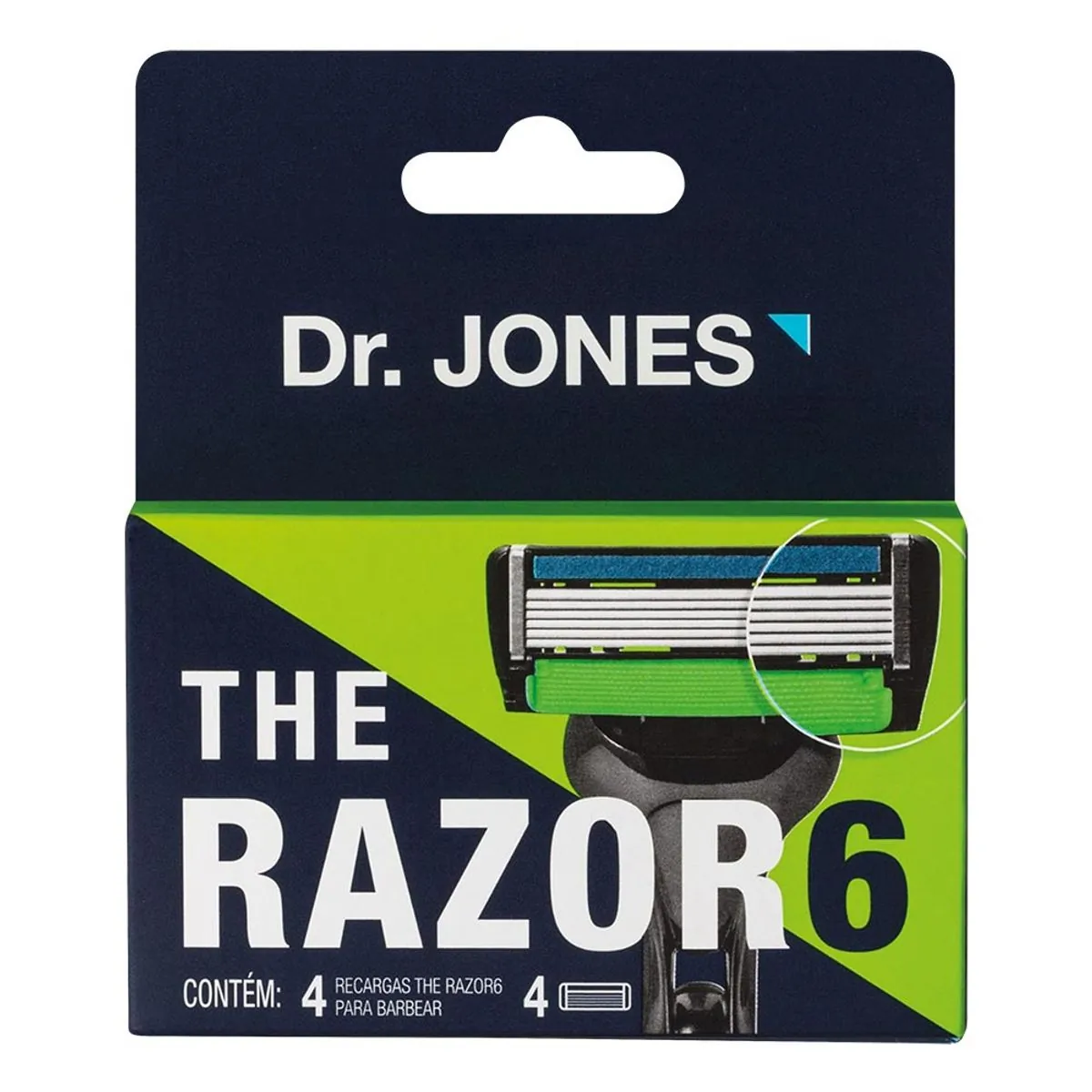 Carga de Aparelho para Barbear Dr. Jones The Razor6 4 Unidades
