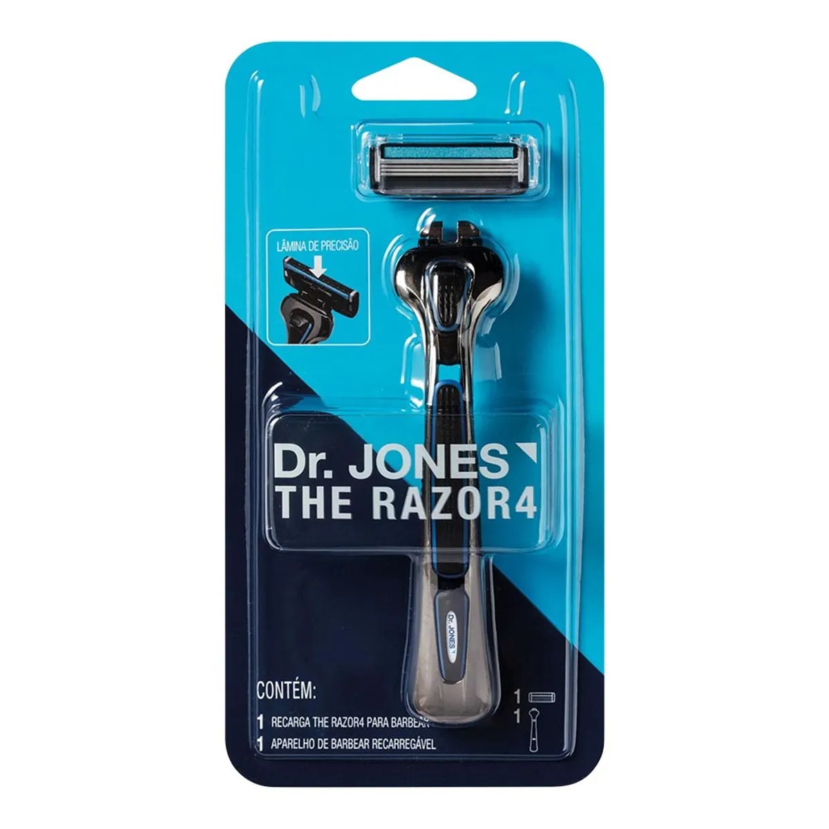 Kit Aparelho Recarregável Carga Para Barbear Dr. Jones The Razor4