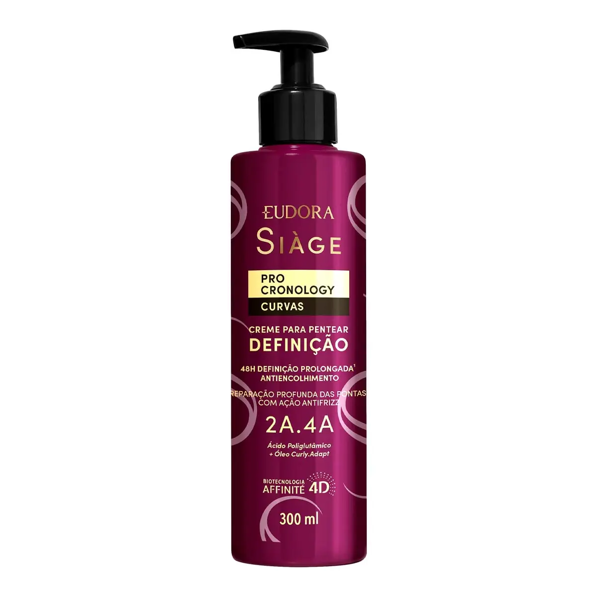 Creme Para Pentear Eudora Siàge Pro Cronology Curvas Definição Frasco 300ml Pump