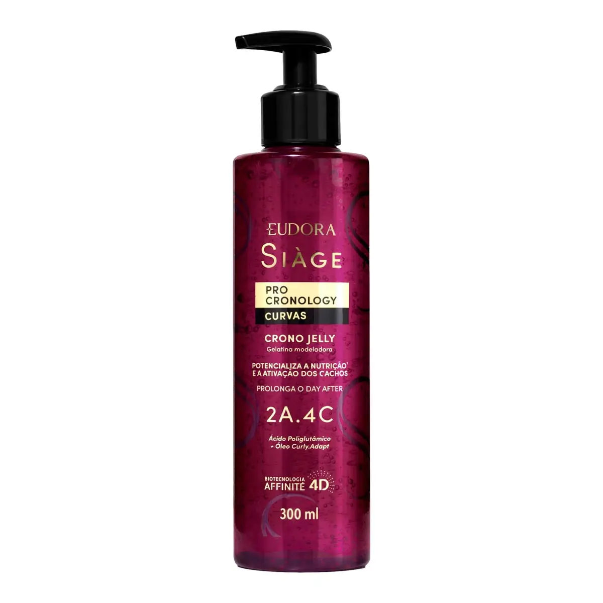 Gelatina Modeladora 2a 4c Eudora Siàge Pro Cronology Curvas Frasco 300ml Pump