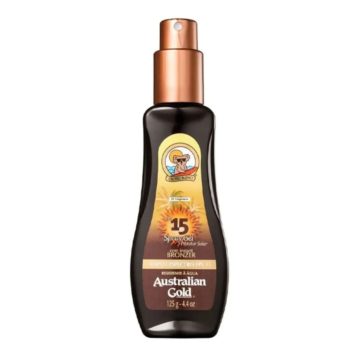 Protetor Solar Spray Gel FPS 15 Australian Gold Exotic Blend Frasco 125g