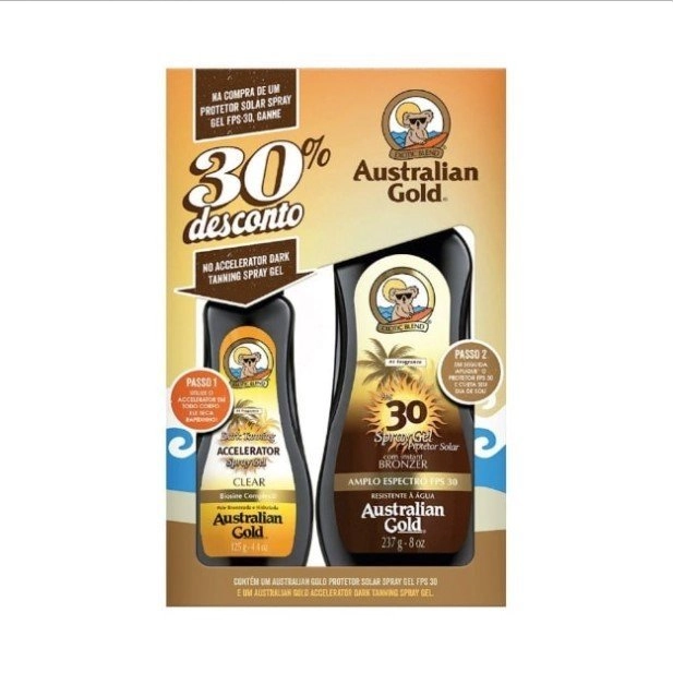 Austr Gold R.74104 Combo Fps 30 237ml Acel Clear Dark 125ml