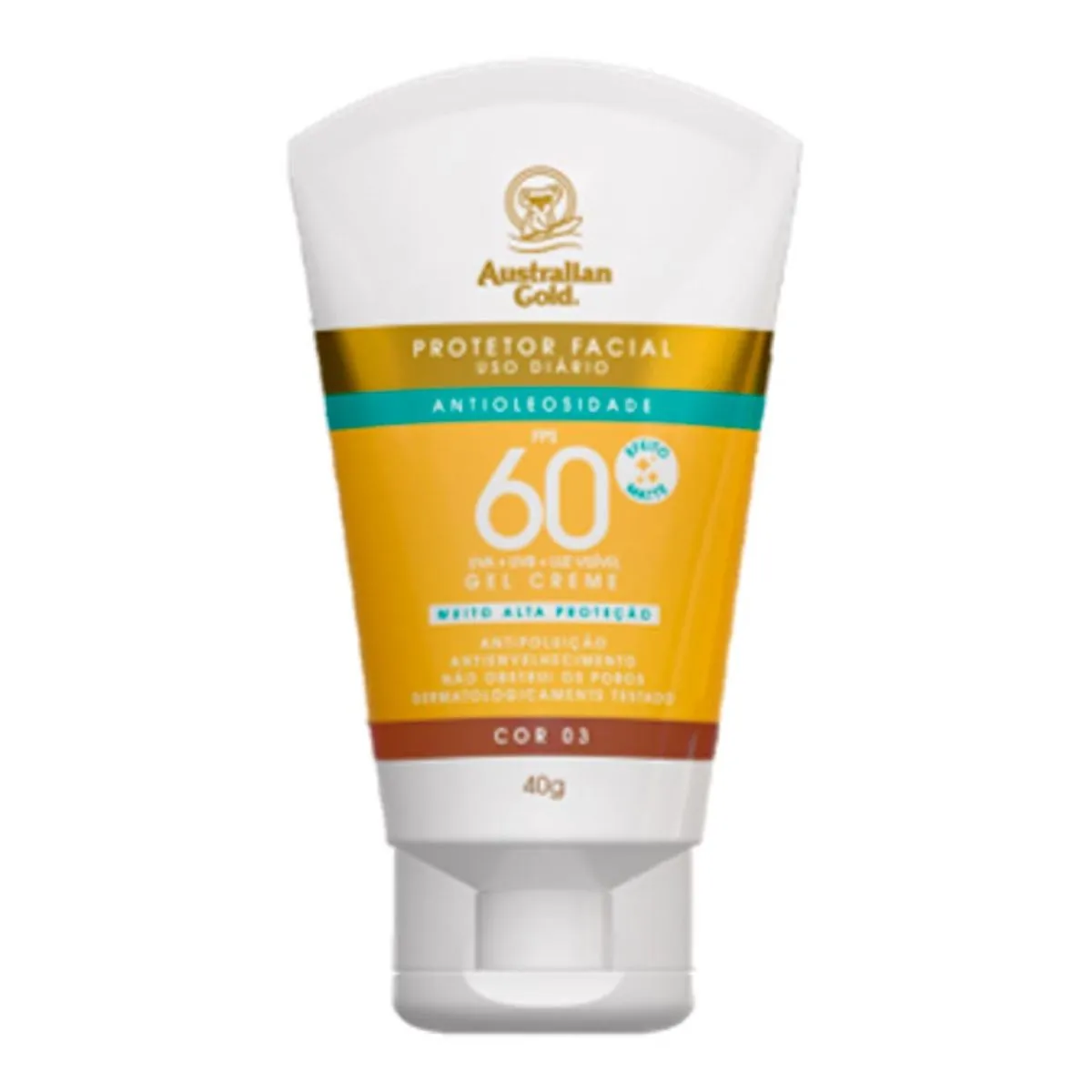 PROTETOR FACIAL GEL CREME COR 03 - AUSTRALIAN GOLD FPS60 ¿ 40G