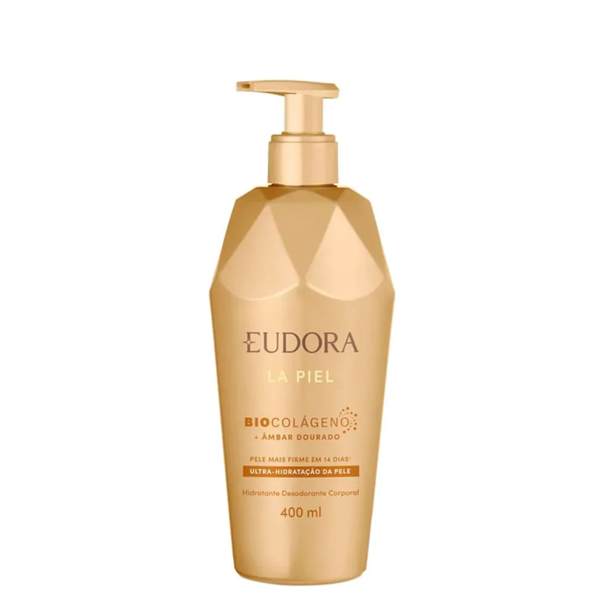 Hidratante Corporal Desodorante âmbar Dourado Eudora La Piel Frasco 400ml