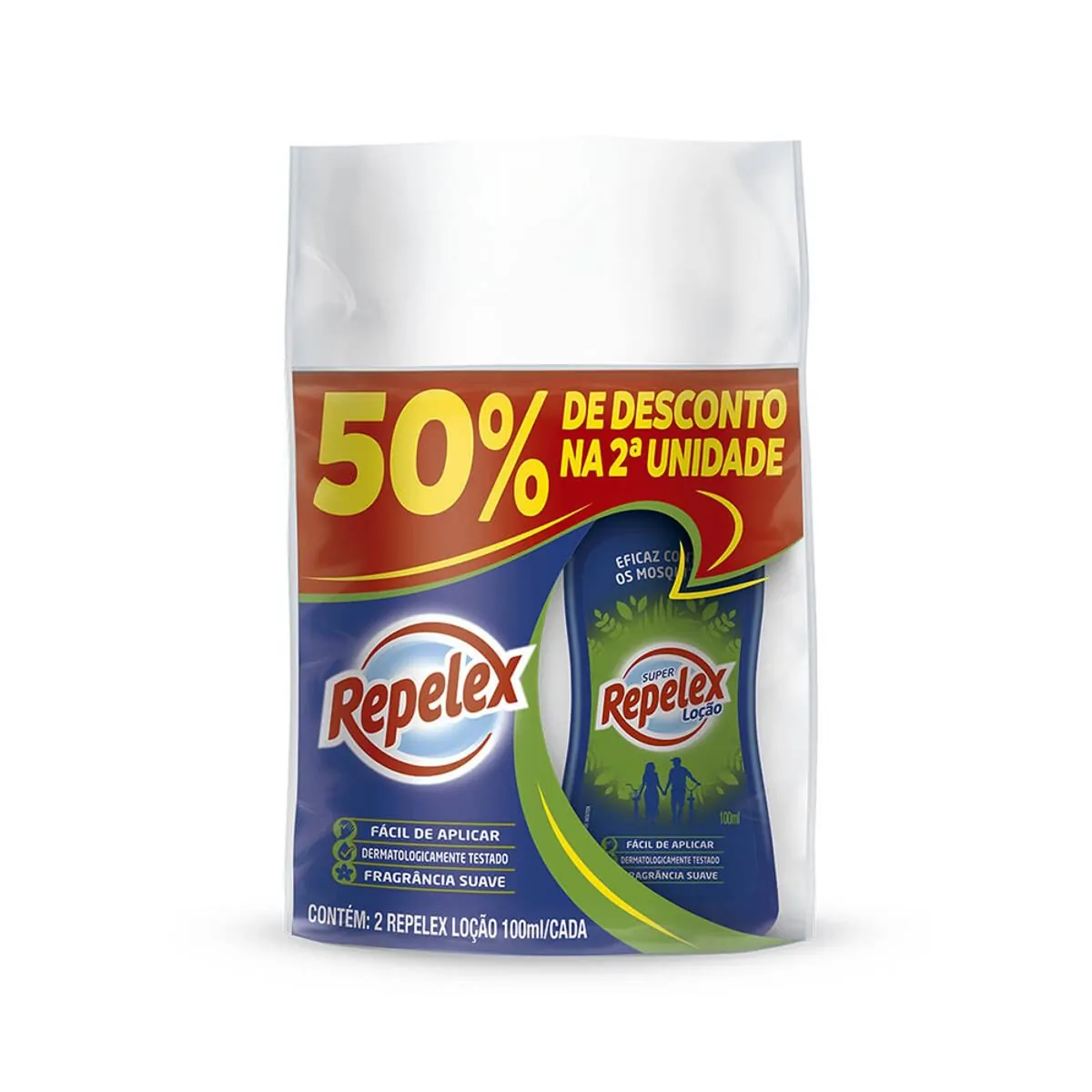 Pack Repelente Loção Suave Repelex Frasco 2 Unidades 100ml Cada Grátis 50 De Desconto Na 2 Unidade