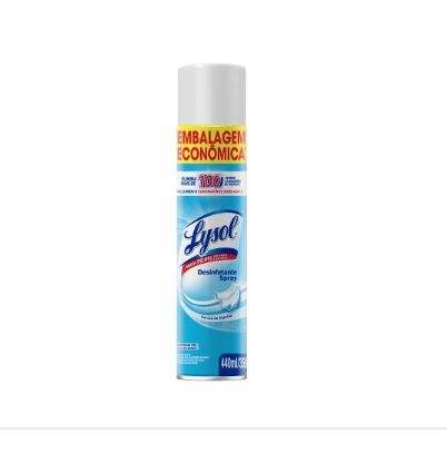 Desinfetante Aerossol Uso Geral Pureza Do Algodão Lysol Frasco 440ml Spray Embalagem Econômica