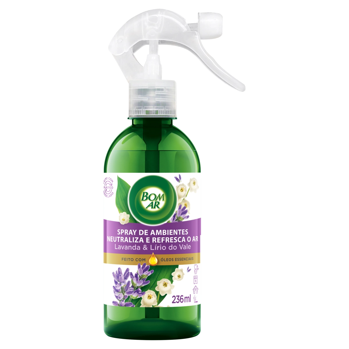 Neutralizador de Odores Spray Lavanda & Lírio do Vale Bom Ar Frasco 236ml