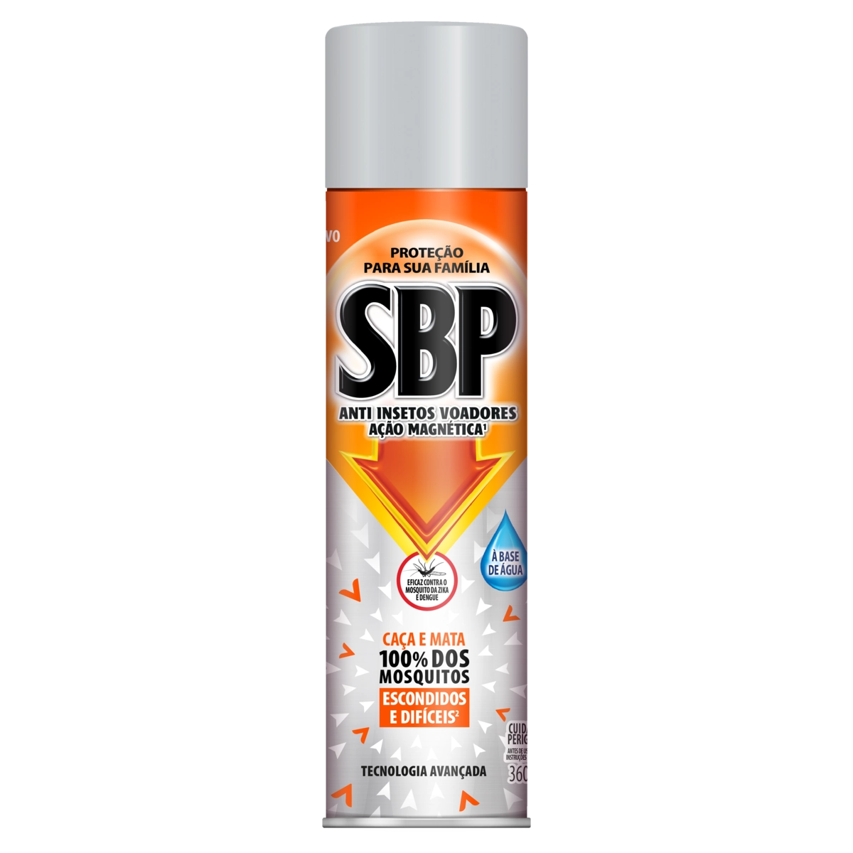 Inseticida Aerossol Ação Magnética Base Água SBP Frasco 360ml