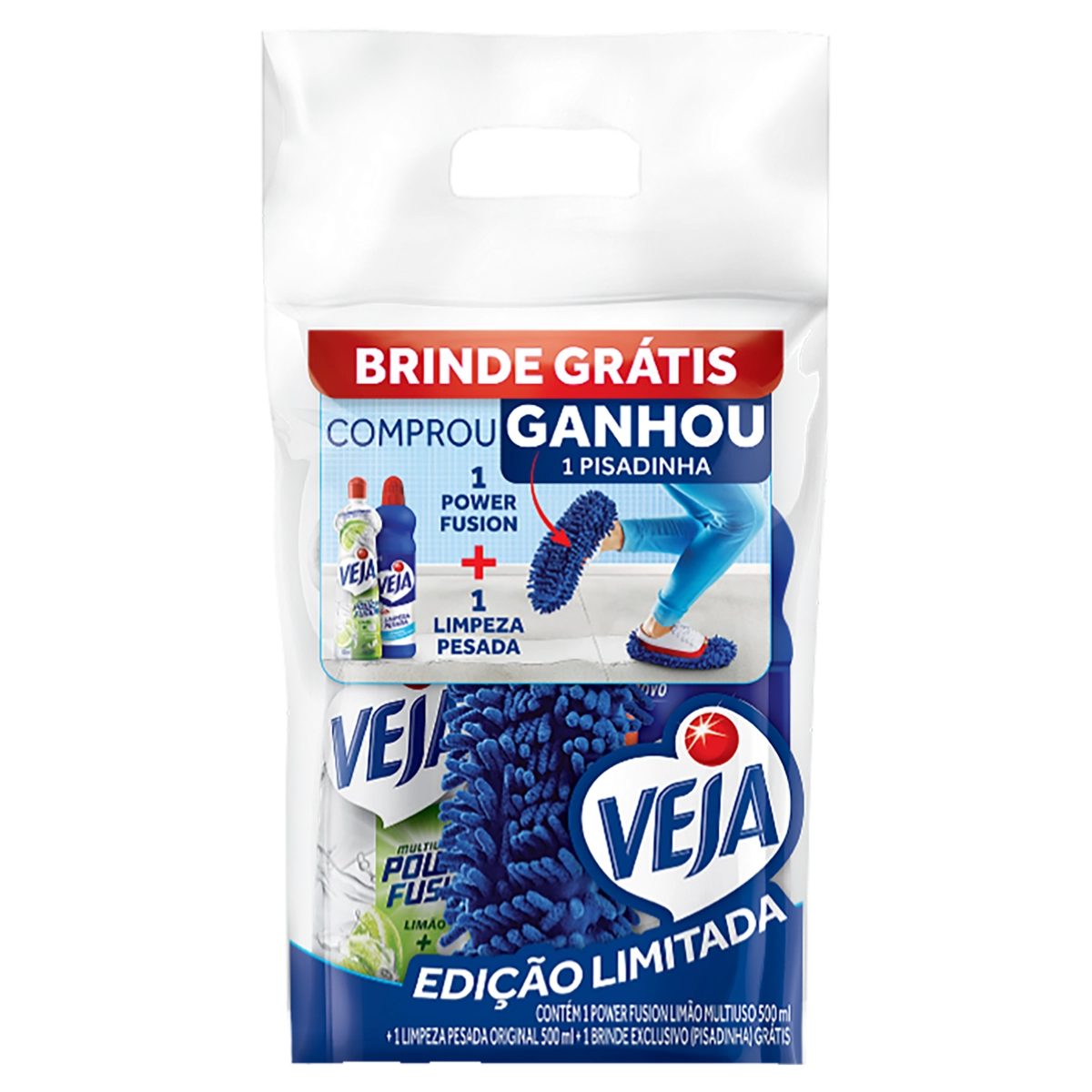 Kit Limpador Multiuso Limão Power Fusion Limpeza Pesada Original Veja 500ml Cada Grátis 1 Pisadinha