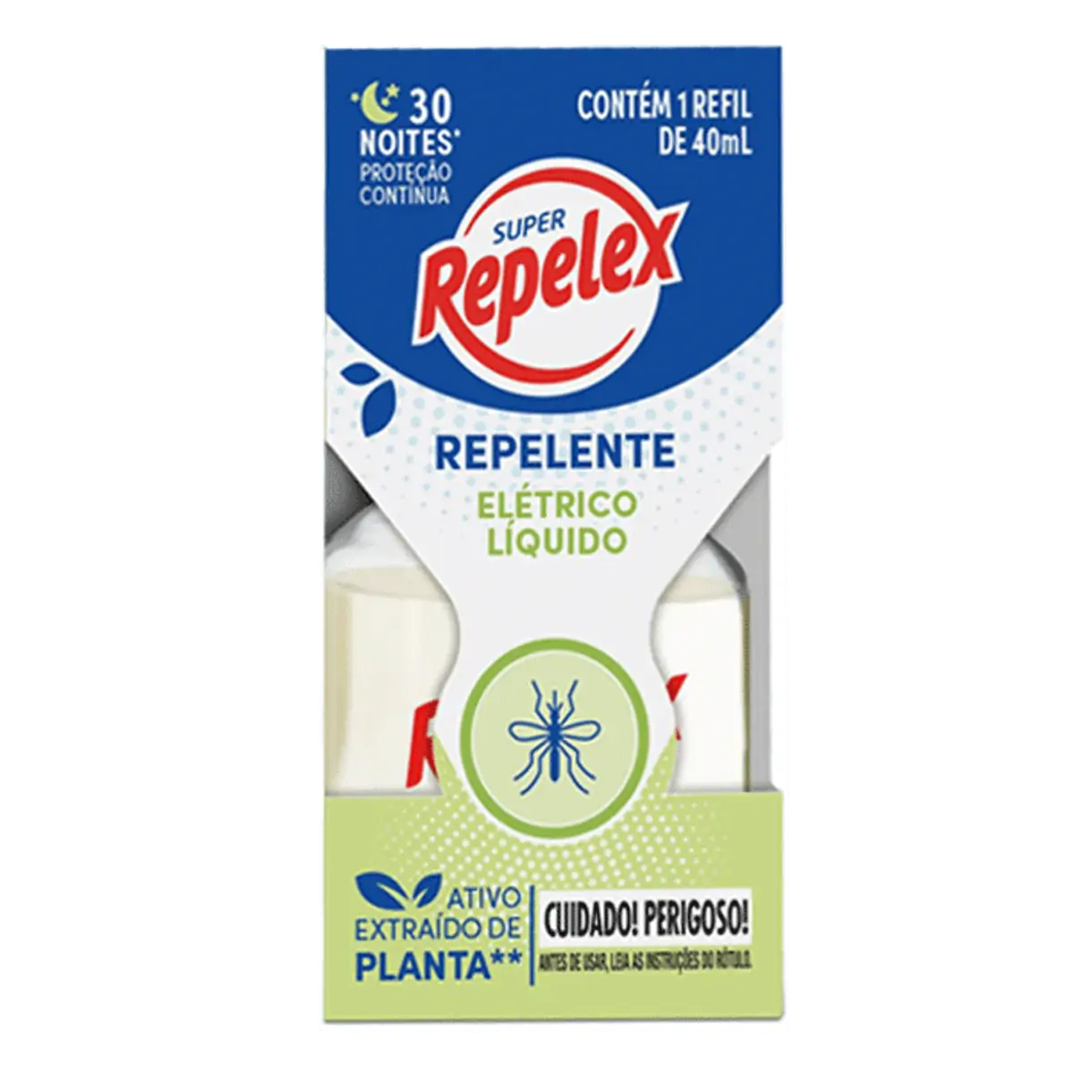 Repelente Líquido Elétrico 30 Noites Repelex Caixa 40ml Refil