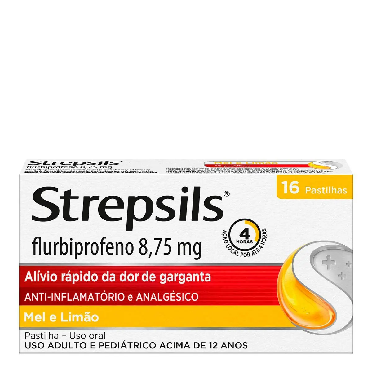 Strepsils 8,75mg Mel e Limão 16 Pastilhas