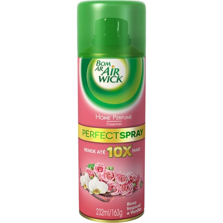 Desodorizador De Ar Aerosol Bom Ar 232ml Rosa Tropical E Vanilla Unit