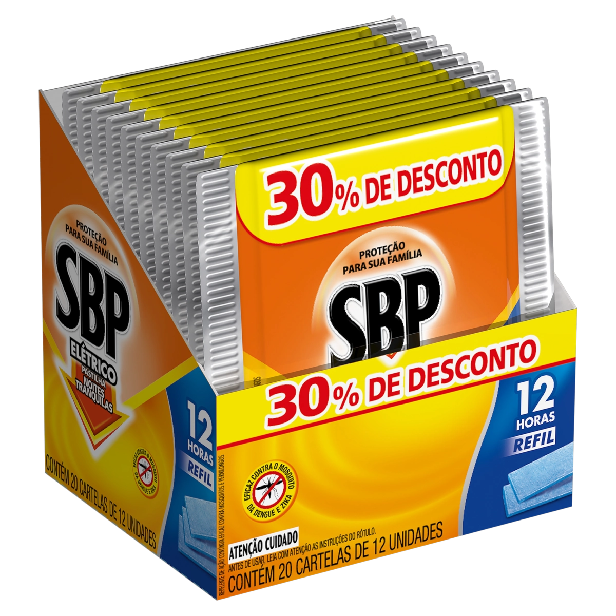 Pack Repelente Pastilha Sbp Noites Tranquilas Caixa 20 Unidades Refil Grátis 30 De Desconto