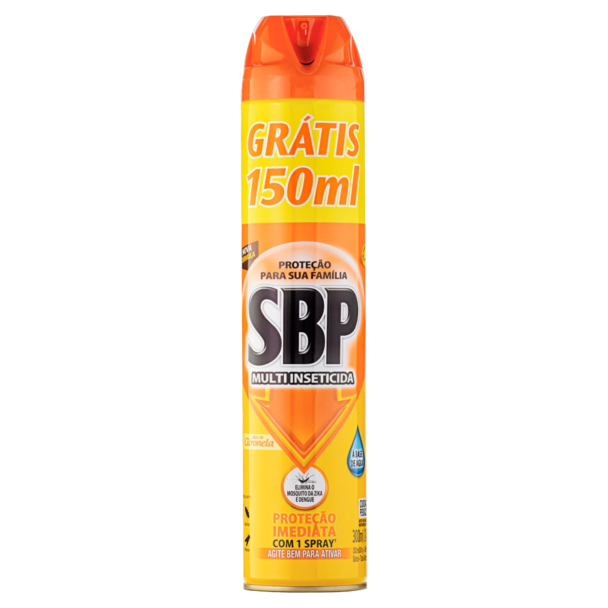 Multi Inseticida Aerossol óleo De Citronela Sbp Frasco 300ml Spray