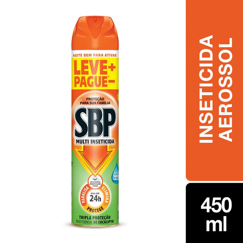 SBP Multi Inseticida Aerossol Óleo de Eucalipto 450ml Leve+ Pague