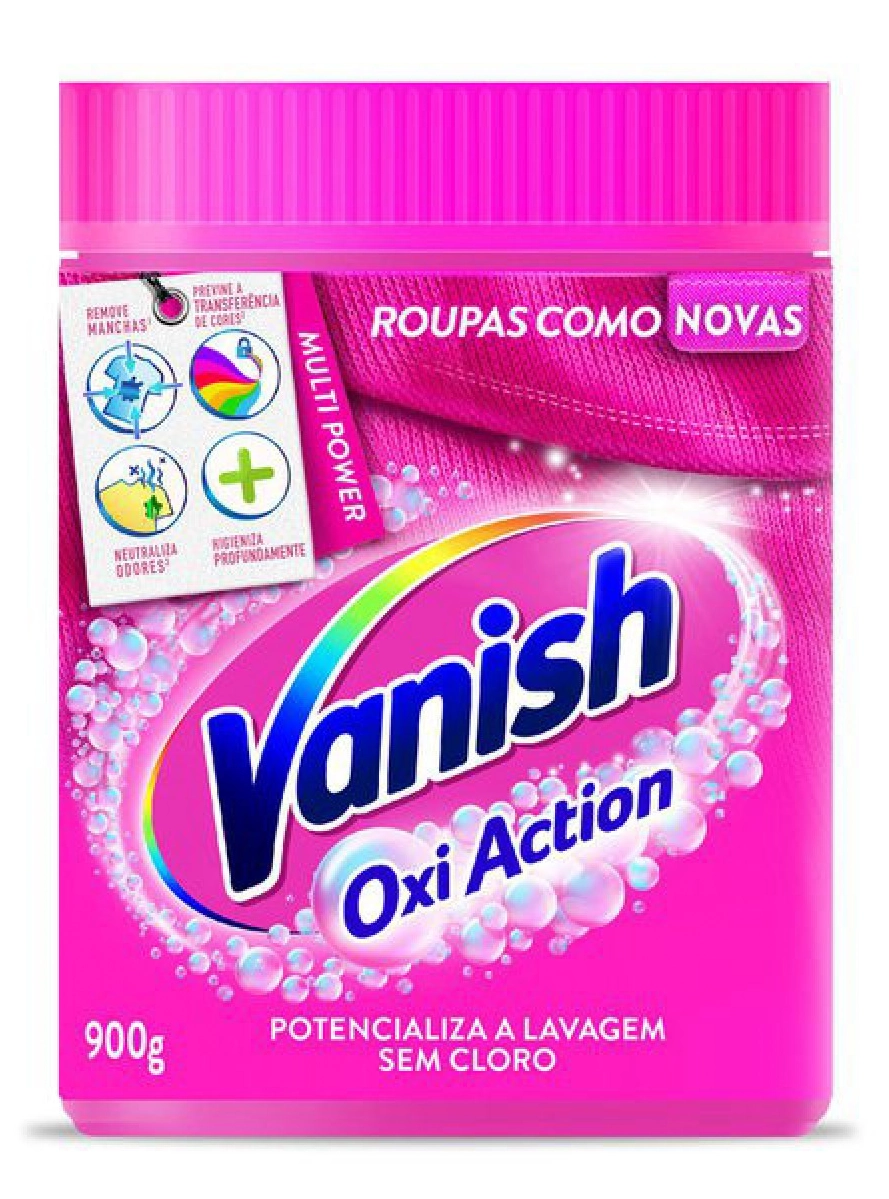 Tira Manchas Pó Roupas Coloridas Vanish Oxi Action Pote 900g