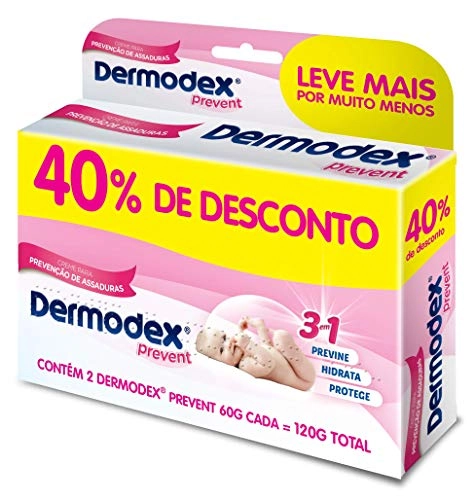 Pack Creme Preventivo De Assaduras Dermodex Prevent Caixa 120g 2 Unidades Leve Mais Pague Menos