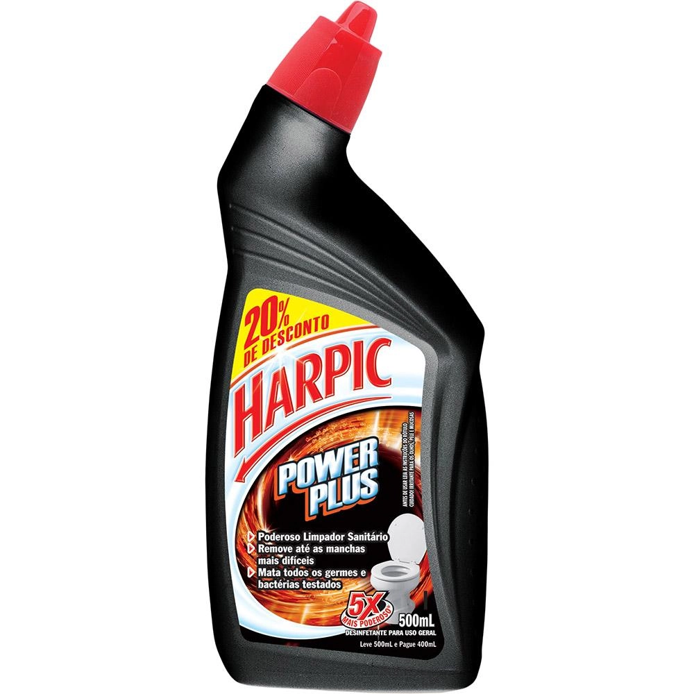 Limpador Desinfetante Sanitário Harpic Power Plus 750ml Embalagem Econômica