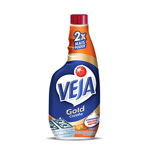 Limpador Desengordurante Cozinha Laranja Veja Frasco 500ml Refil