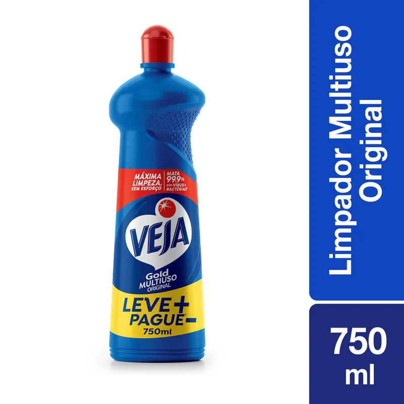 Limpador Multiuso Veja Gold Original Embalagem Econômica 750ml
