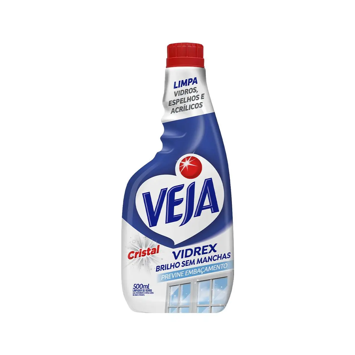 Limpa Vidros Spray Veja Vidrex Cristal Refil 500ml