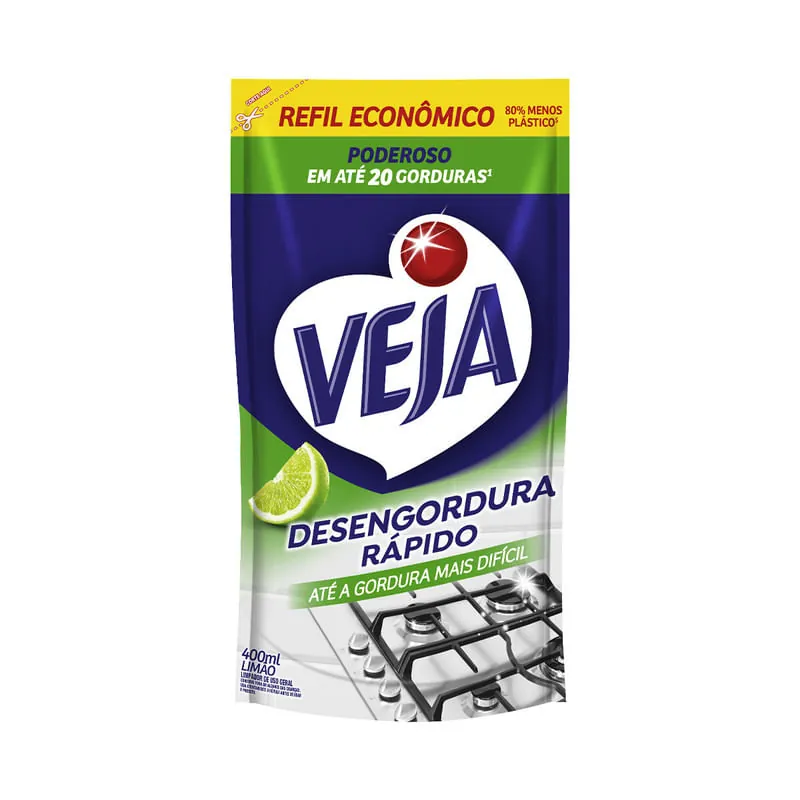 Desengordurante Veja Cozinha Limão 400ml Refil Econômico