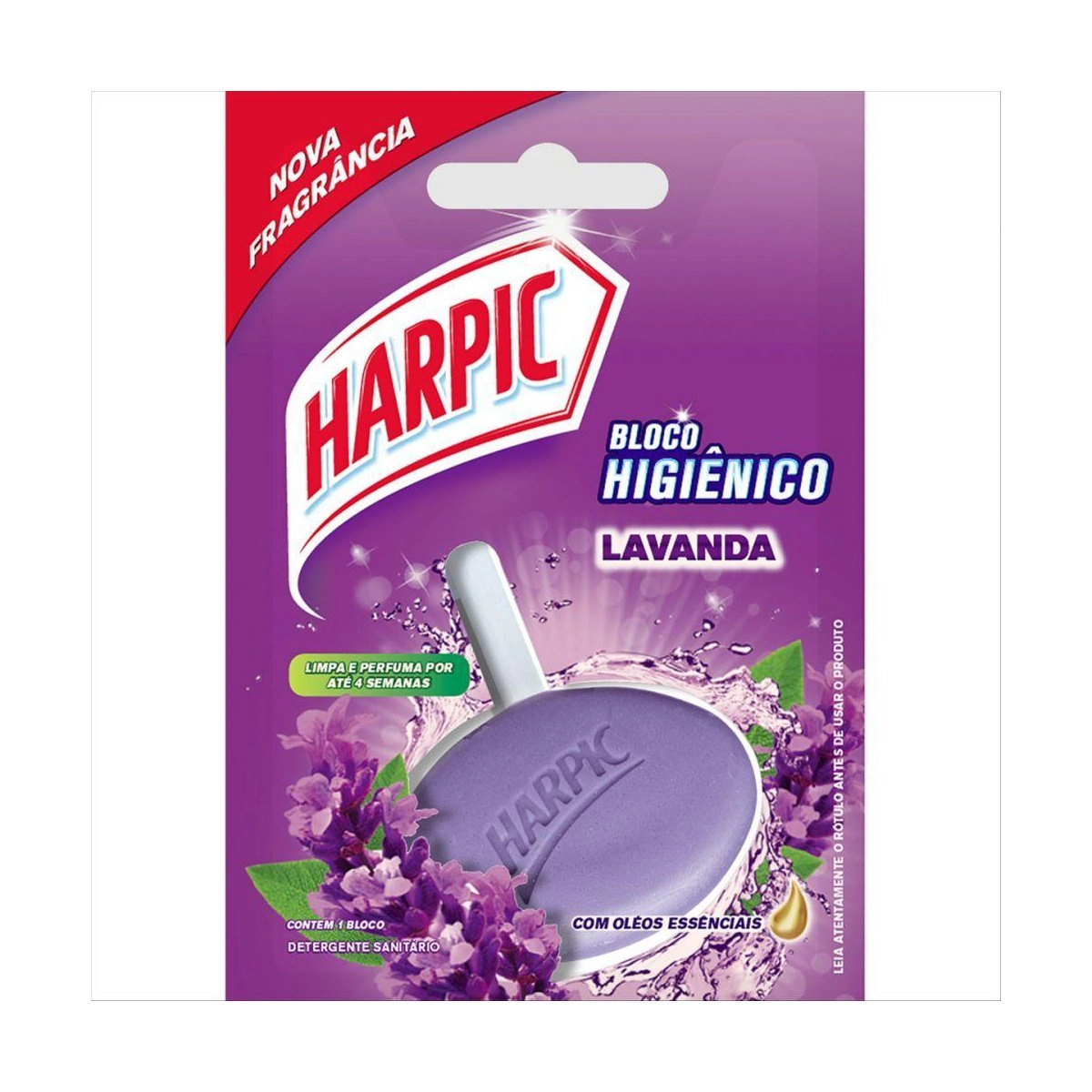 Harpic Limpador e Aromatizador Sanitário em Bloco Higiênico Lavanda 26g