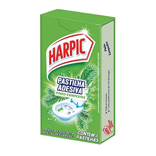 Pastilha Sanitária Adesiva Harpic 9g Pinho C/3