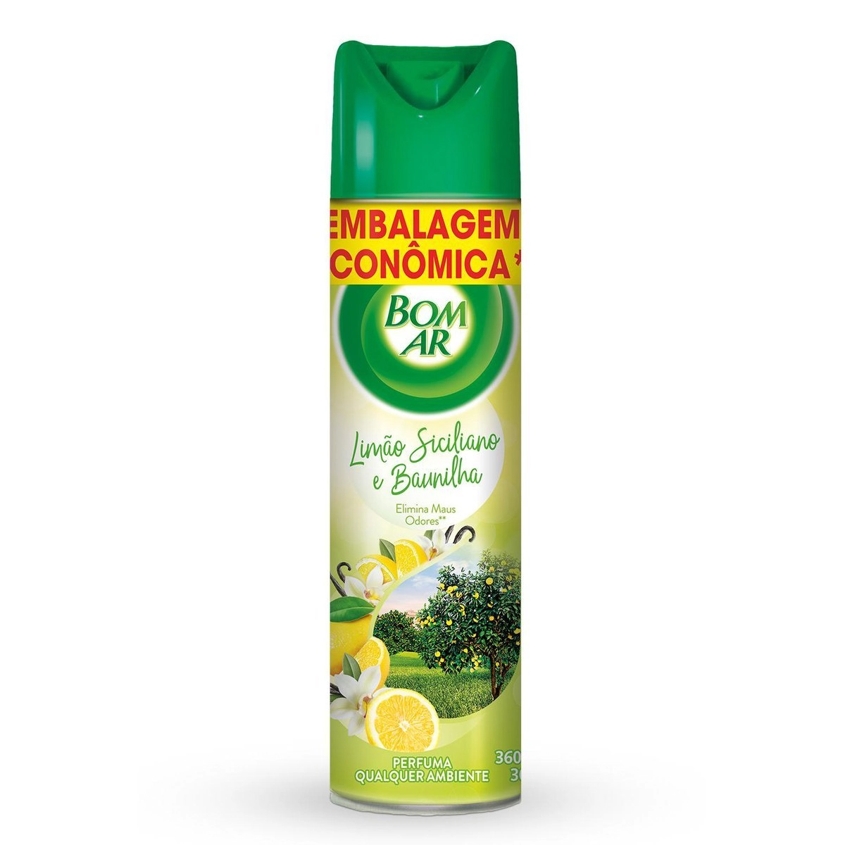 Aromatizador Bom Ar Aerossol Frescor do Campo 360ml Embalagem Econômica