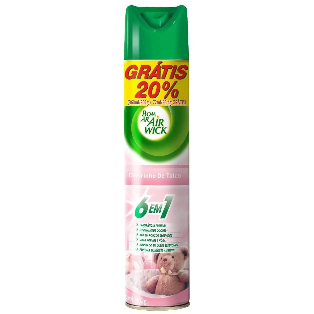 Aromatizador Bom Ar Aerossol Cheirinho de Talco 432ml Oferta