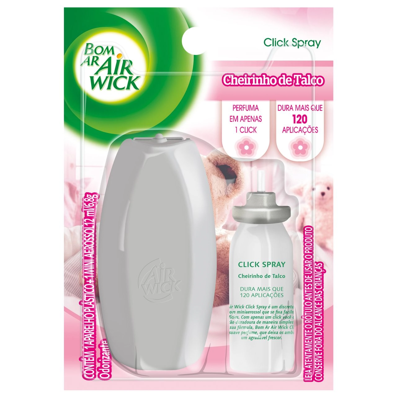 Bom Ar Air Wick Cheirinho De Talco Click Spray