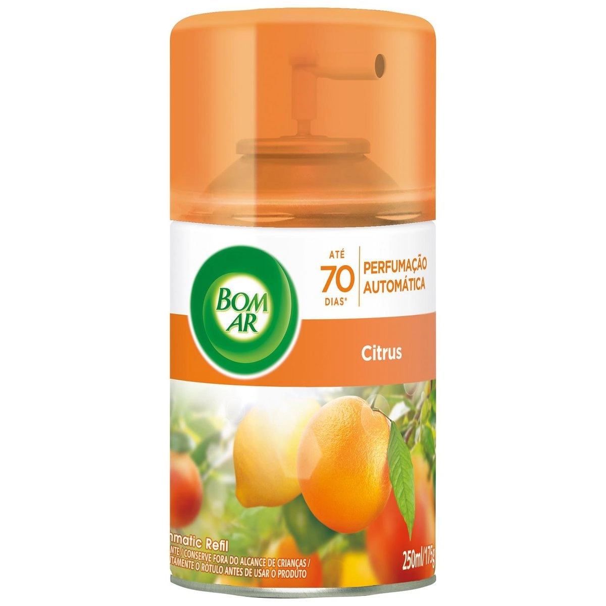 Aromatizador Bom Ar Spray Automático Freshmatic Citrus Refil 250ml