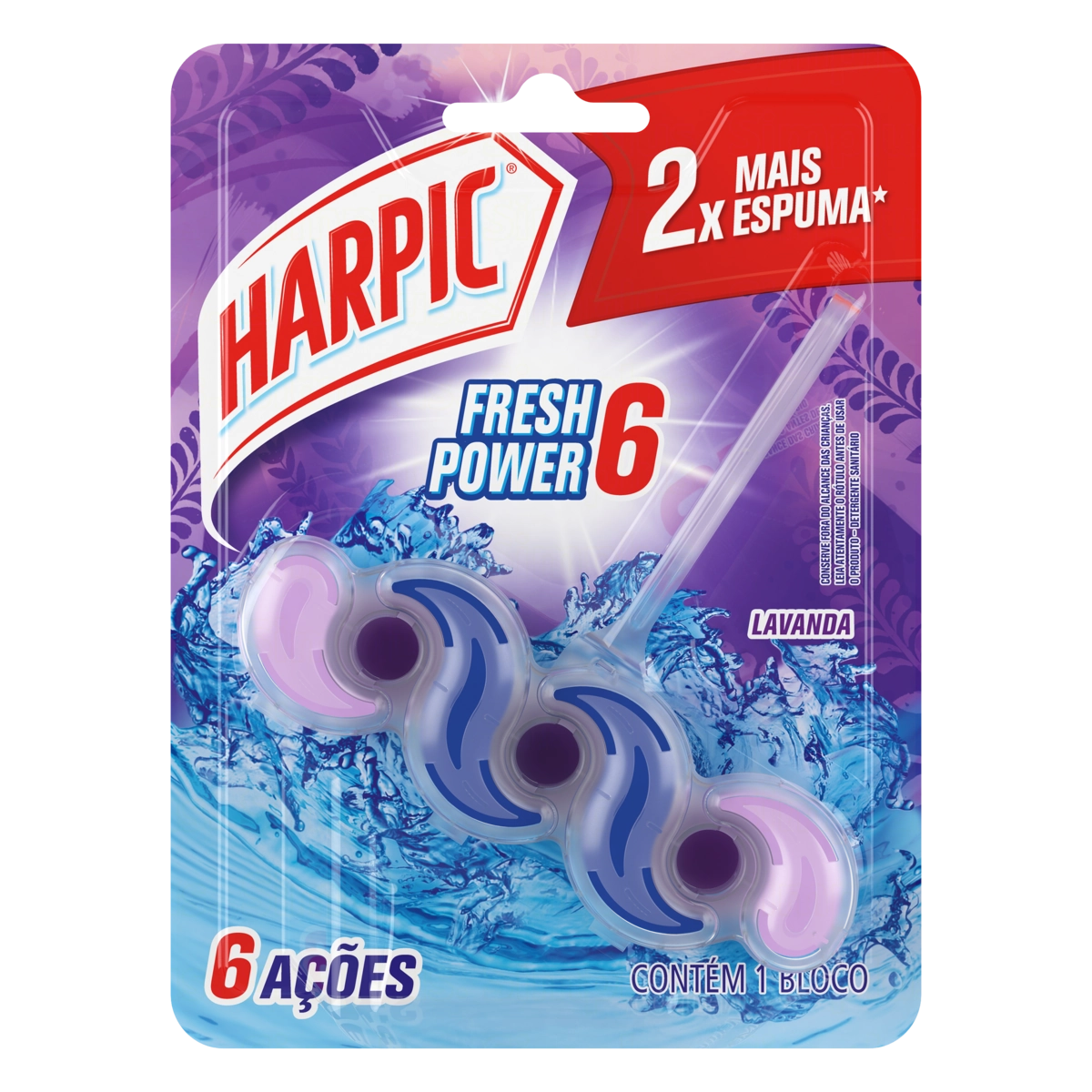 Bloco Sanitário Harpic Fresh Power 6 Lavanda