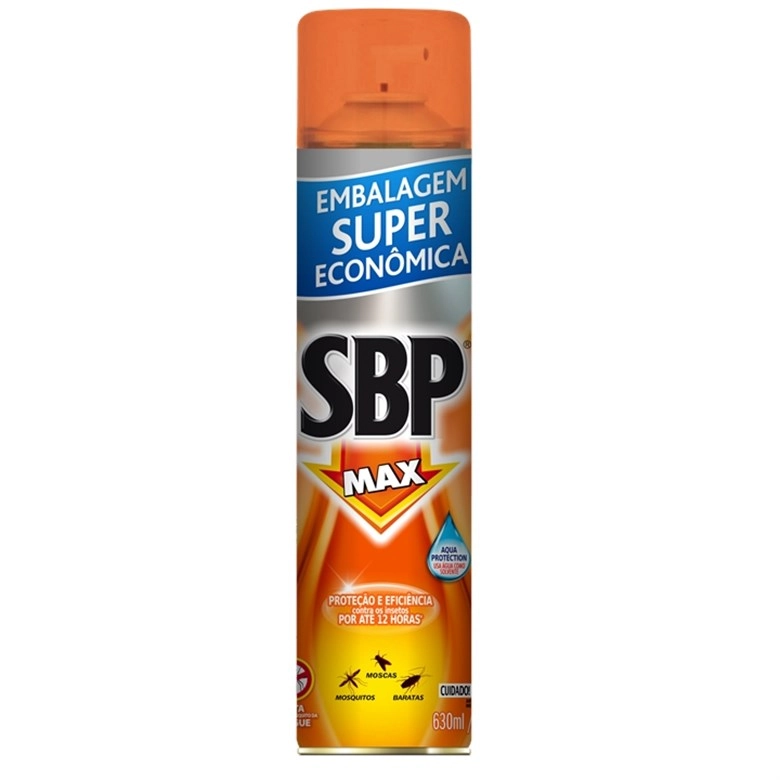 Multi Inseticida Aerossol Sbp Max Frasco 630ml Embalagem Super Econômica