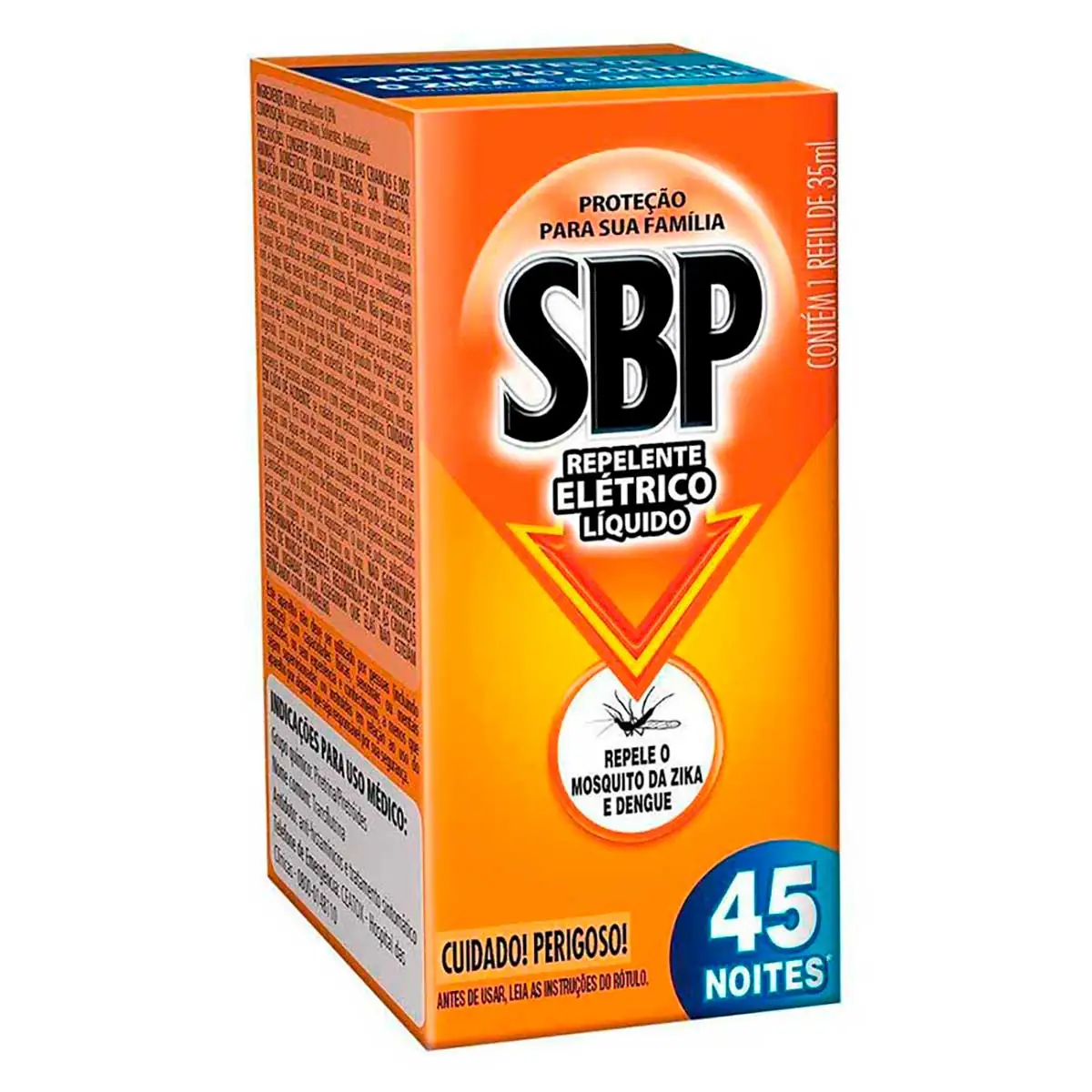 SBP Repelente Elétrico Líquido 45 noites Refil 1 unidade 35ml