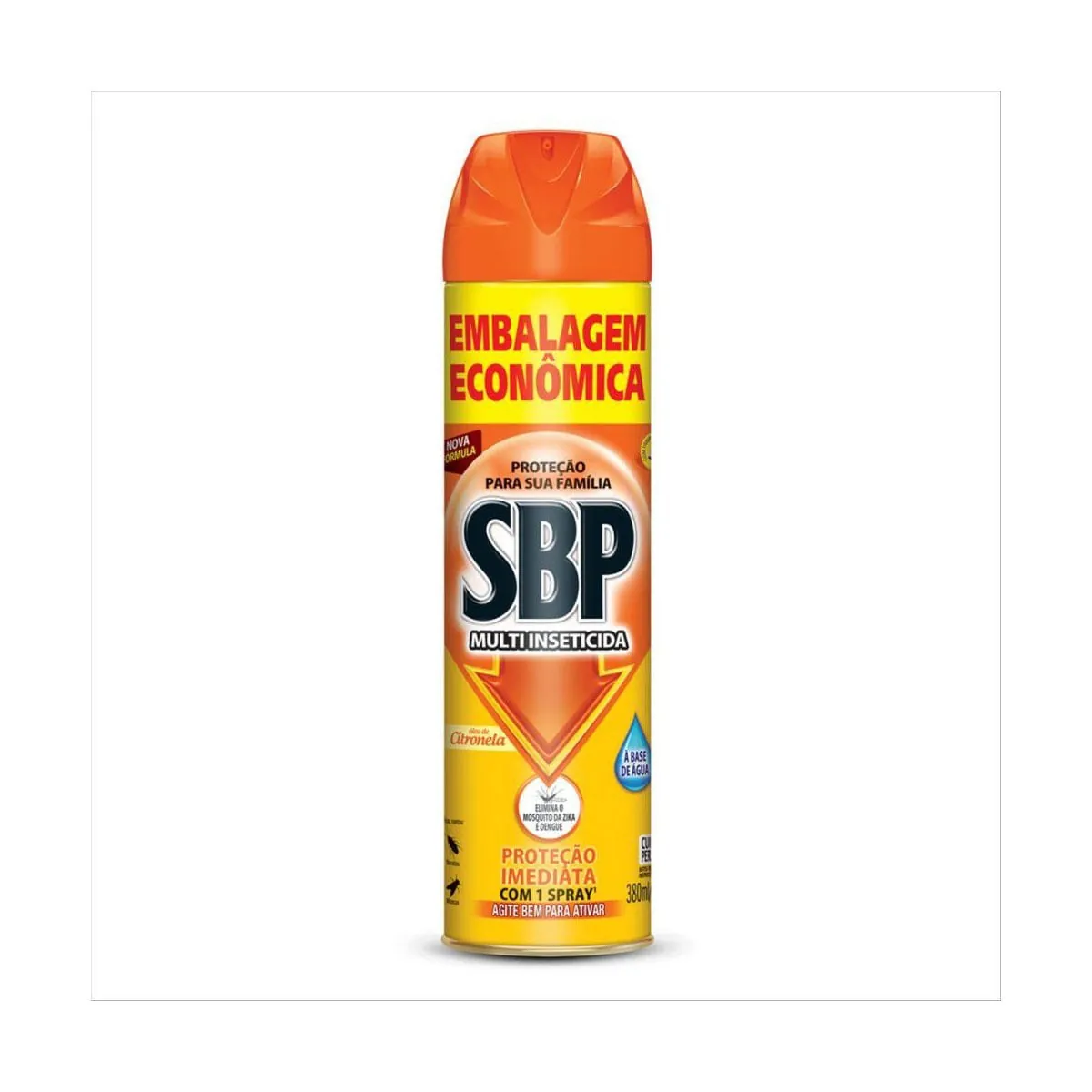 SBP Multi Inseticida Aerossol Óleo de Citronela Embalagem Econômica 380ml