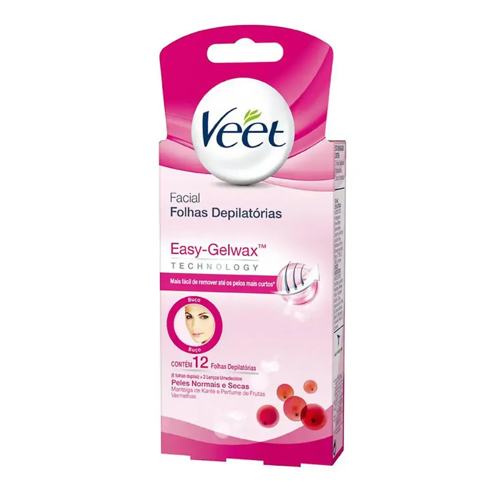 Dep Veet Folhas De Cera Fria C/12 Facial
