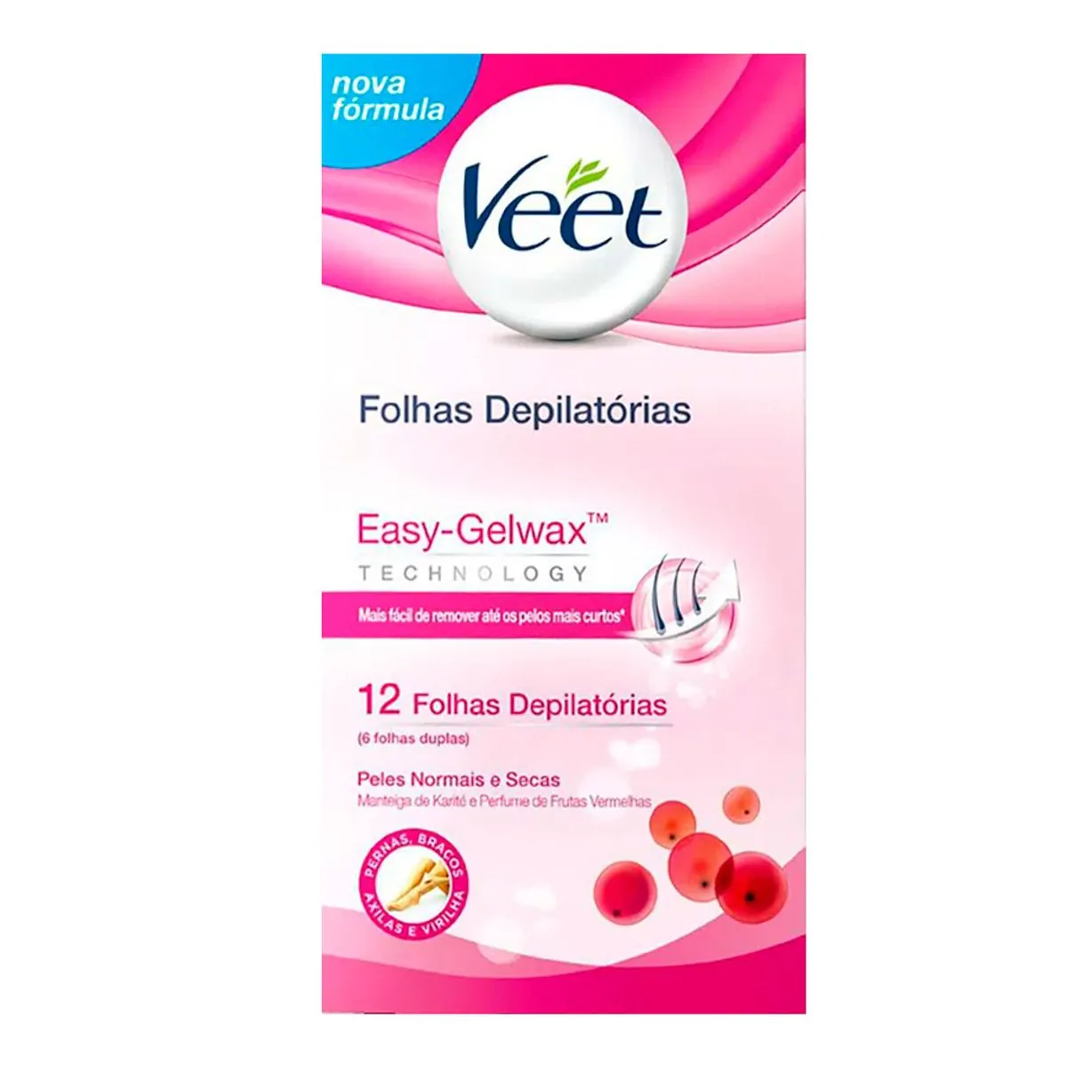 Folha Depilatória Corporal para Pele Normal VEET com 12 Unidades
