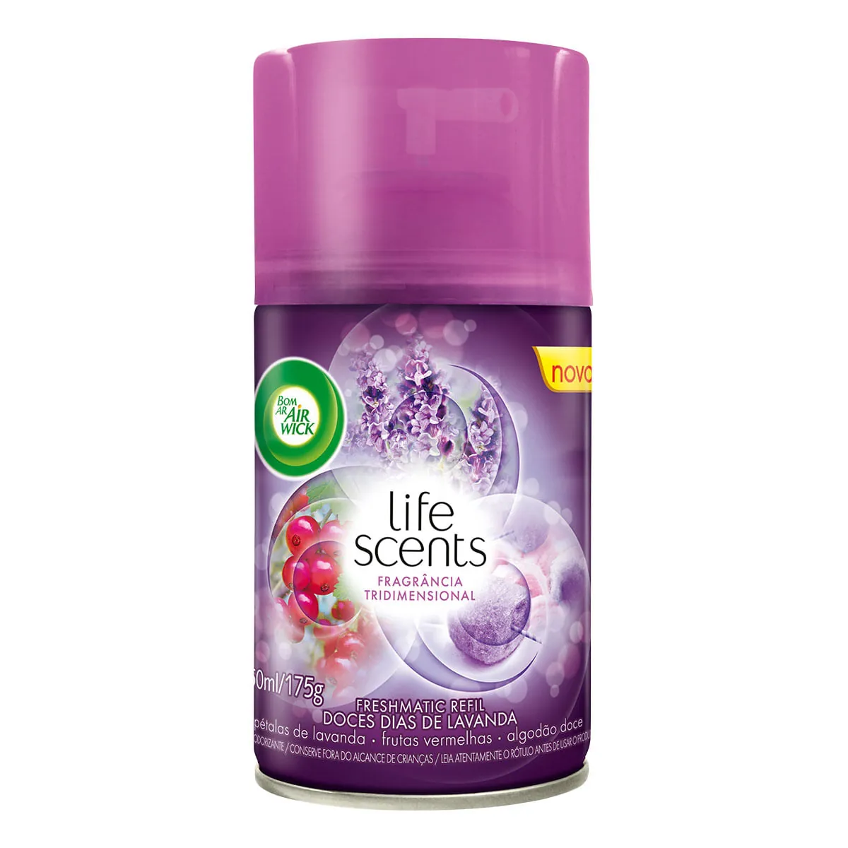 Desodorizador De Ar Automático Bom Ar 250ml Doces Dias De Lavanda Refil Unit