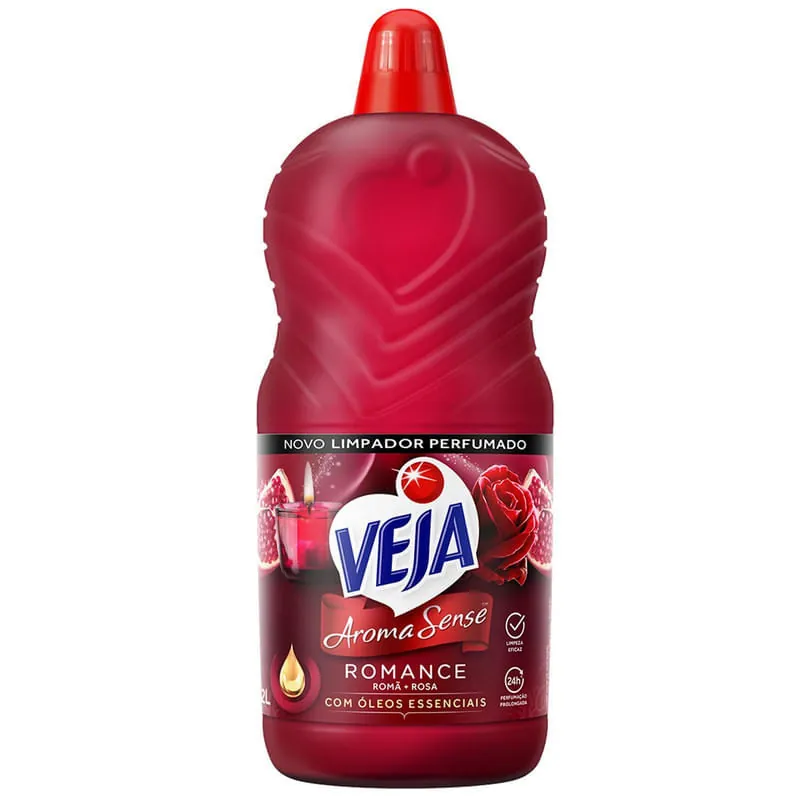 Limpador Perfumado Veja Aroma Sense Romance com óleos essenciais 2L