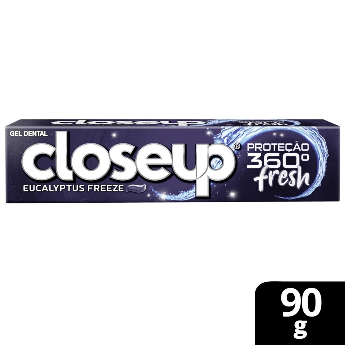 Gel Dental 12h de hálito fresco Close up Proteção 360º Fresh Eucalyptus Freeze Refrescância Intensa 90 GR