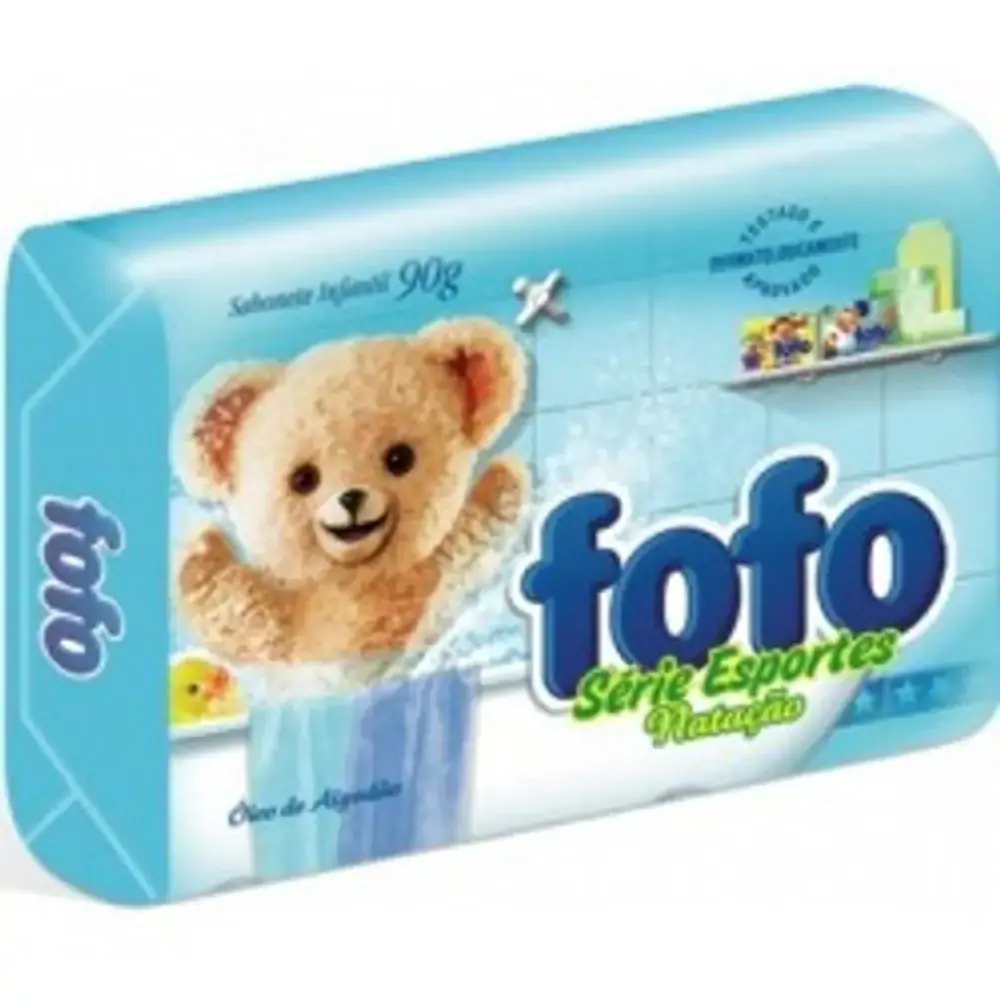 Sabonete Fofo Tradicional Algodao Natacao 12x Azu | Sabonete.fofo Oleo Algodao 90 Gr
