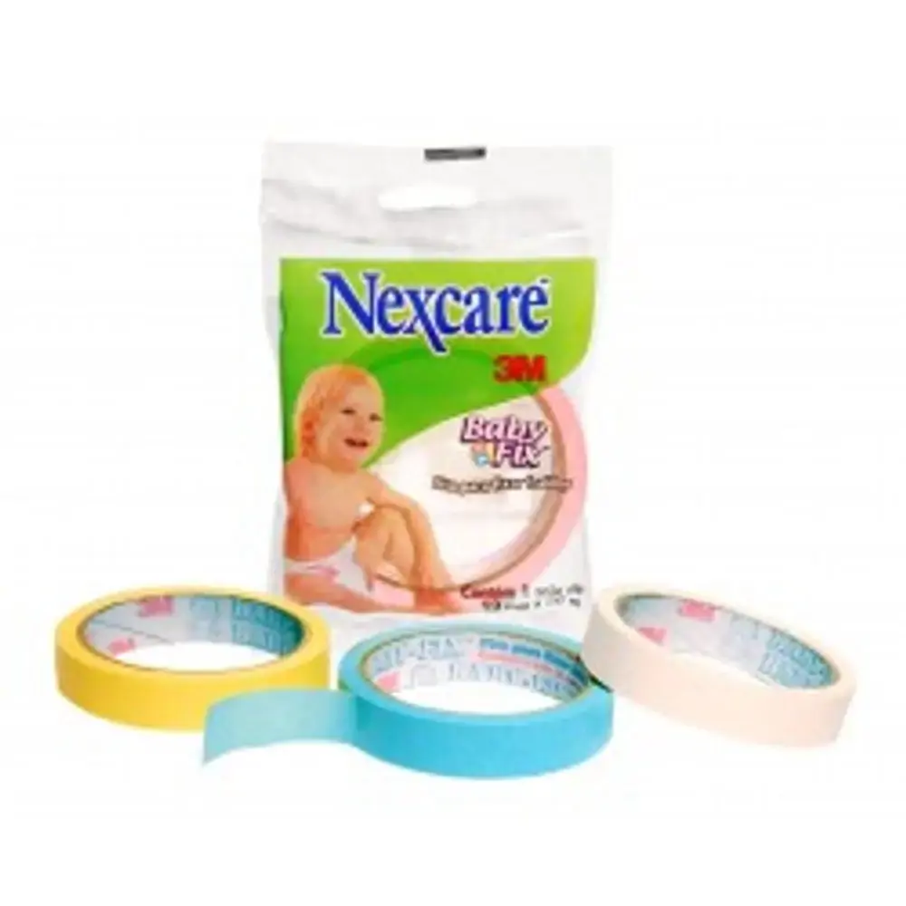 Fita Adesiva Para Fixar Fralda Nexcare Baby Fix 19mm X 20m