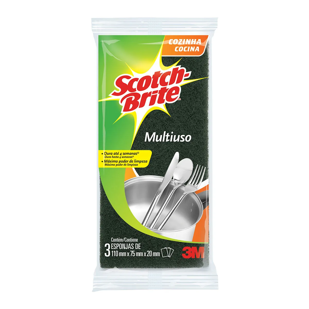 Esponja Multiuso Scotch-Brite 3 Unidades
