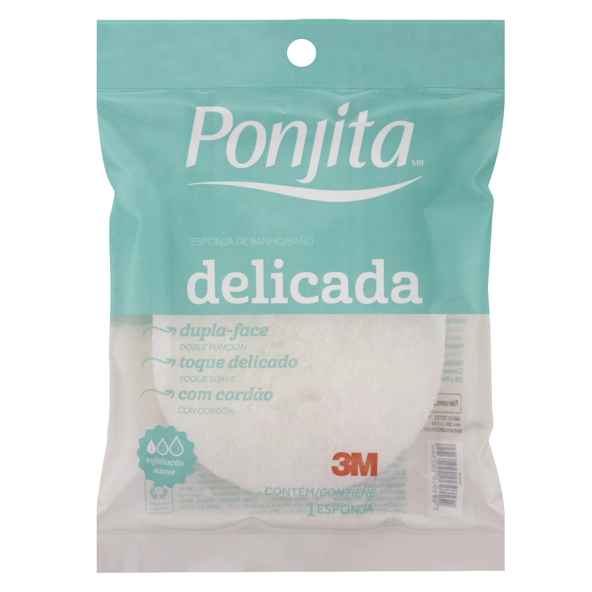 Esponja Para Banho Dupla Face Delicada Ponjita