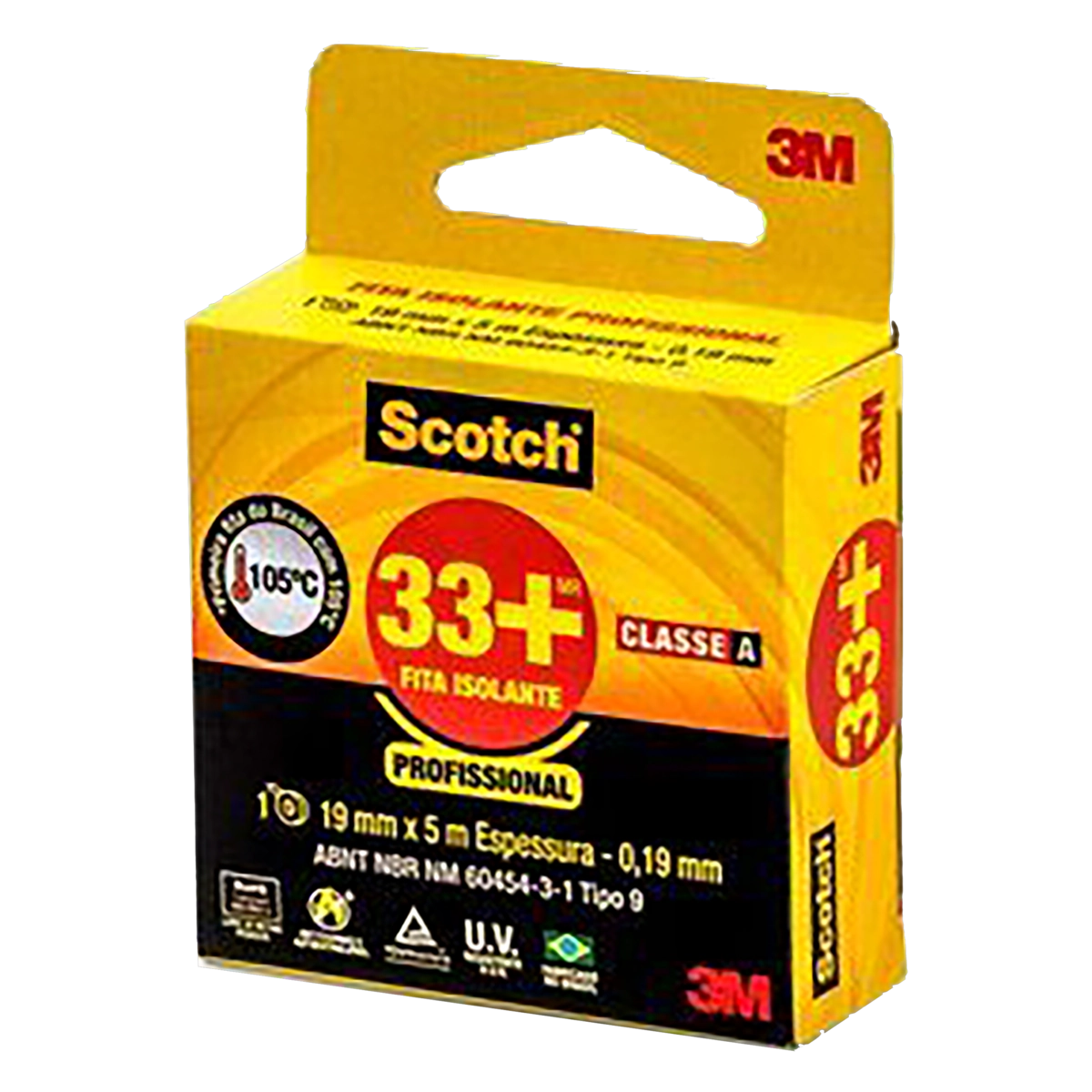Fita Isolante Preta Scotch 33 19mm X 10m