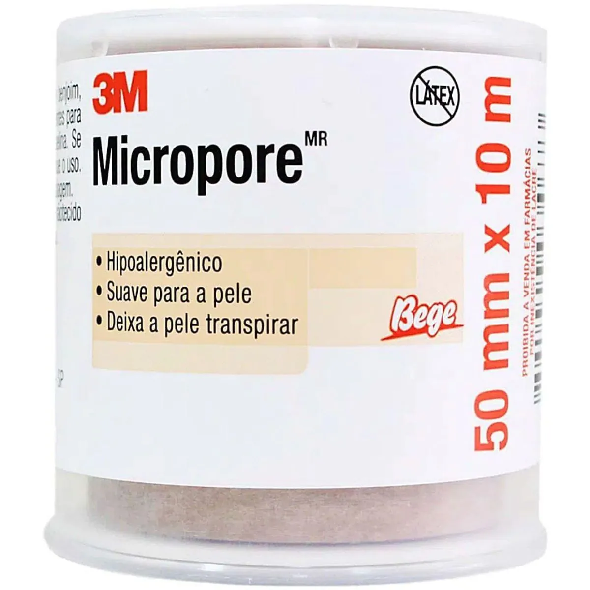 Fita Cirurg Micropore 050x10 Cor Da Pele 3m