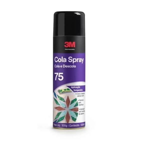 Adesivo em Spray 75 Cola/Descola 330g - 3M HB004539738
