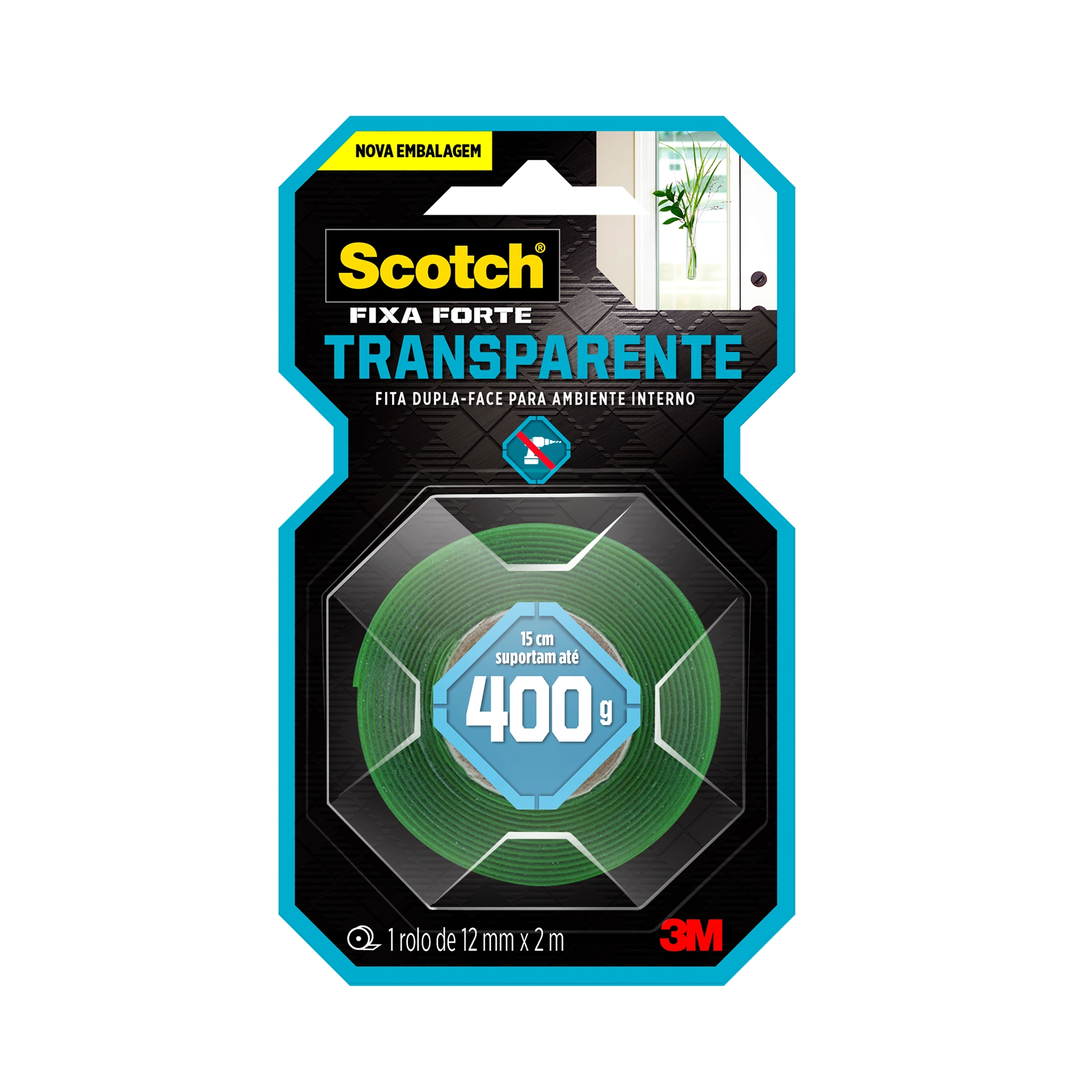 Fita Fixa Forte Scotch 3M 12mm x 2m