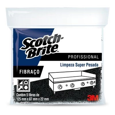 Esponja Fibraço Com 5 Unidades Scotch Brite 3m